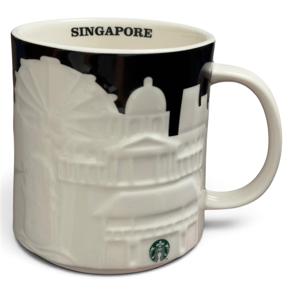 Starbucks Singapore 16oz 3D Relief Series Ceramic Mug